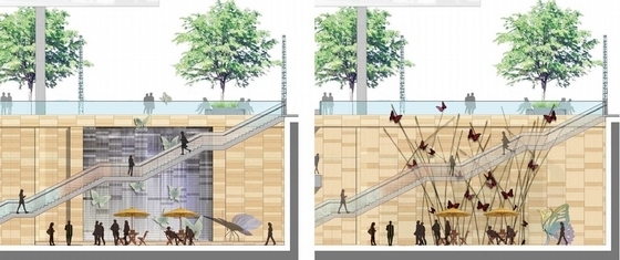 [杭州]商业地贸天街景观设计方案-节点剖面图