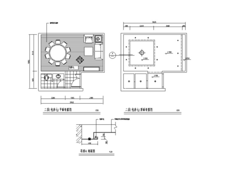 足浴店CAD施工图资料下载-通化多福火锅店室内设计施工图（含65个CAD图）