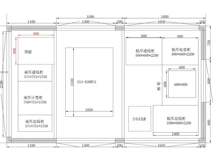 某高速服务区电动汽车充电站整套电气图纸-箱变结构图.jpg