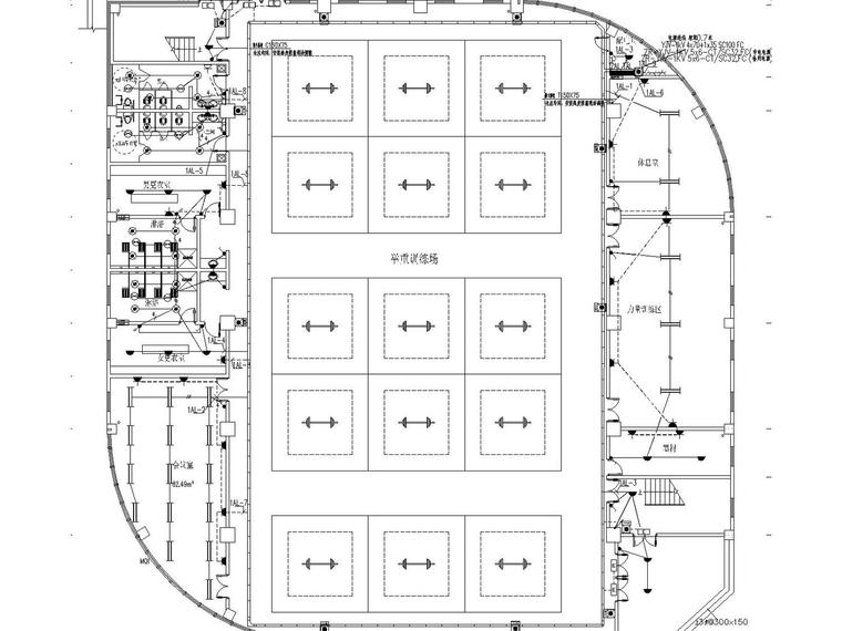 照明平面图纸资料下载-某举重、篮球馆2016年建筑电气照明图纸