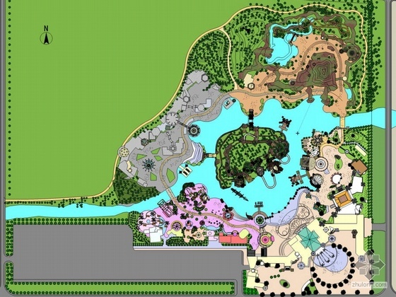 儿童游乐池塘设施模型su资料下载-游乐场所概念设计