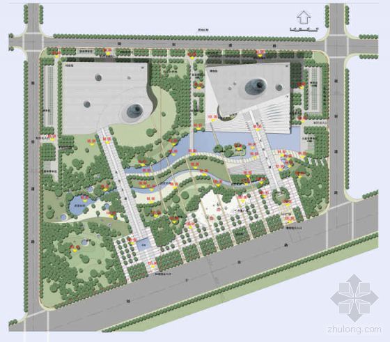 博物馆景观设计cad资料下载-山东博物馆广场景观设计方案