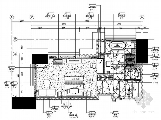 深圳五星级酒店建筑资料下载-[深圳]五星级酒店奢华高档K3客房装修施工图