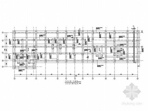 [山西]三层钢框架结构洗煤车间建筑结构图-基础配筋图 