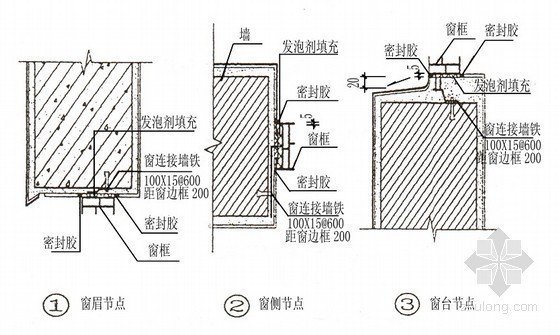 建筑集团住宅工程标准化做法及节点构造（88页 丰富节点图）-窗户节点 