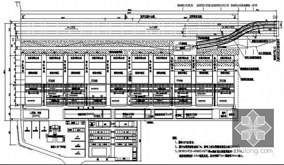 [江苏]跨江大桥箱梁架设施工组织设计53页（附CAD图）-梁场平面布置图