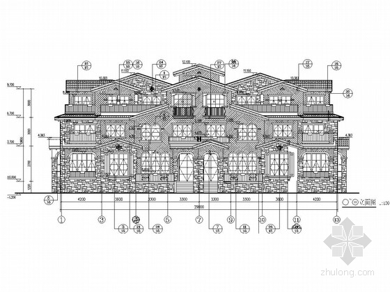 框架结构住宅基础结构设计资料下载-1500平三层异形柱框架结构住宅结构施工图（含建筑图）