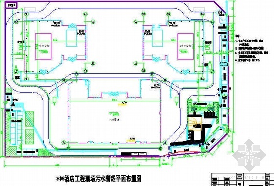 砌筑式围墙资料下载-北京某酒店临时用水施工方案（附图）