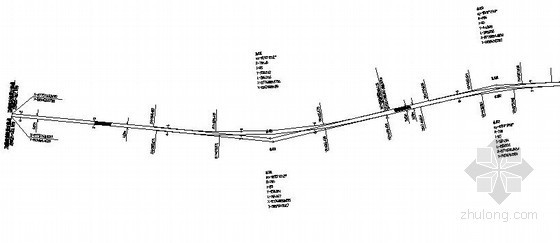 昆明地铁cad资料下载-昆明某机场综合交通配套工程地铁隧道平面设计图