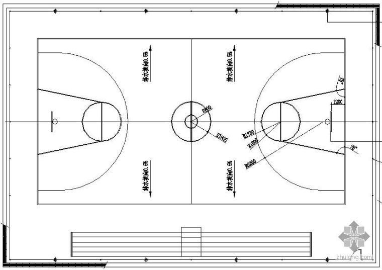排球场cad详图资料下载-网球、篮球、排球场施工详图