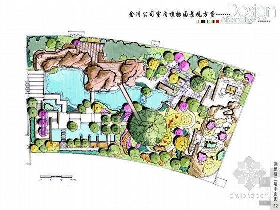 乡村植物园设计方案资料下载-[银川]室内植物园景观方案
