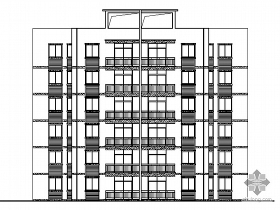商业租房资料下载-[华蓥市]某六层拆迁安置房（廉租房）建筑施工套图