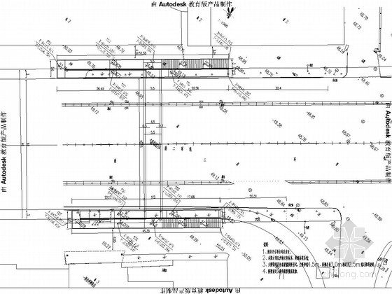 提篮钢拱桥图资料下载-51米提篮式系杆拱桥（天桥）施工图29张