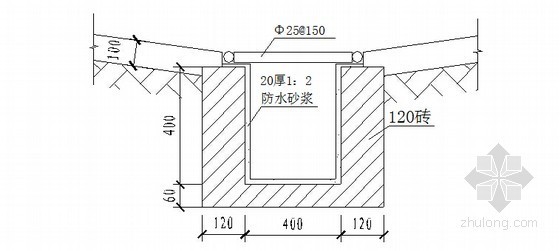 [湖北]新建铁路站房工程施工总价承包施工组织设计743页（极具参考价值）-洗车槽剖面示意图 