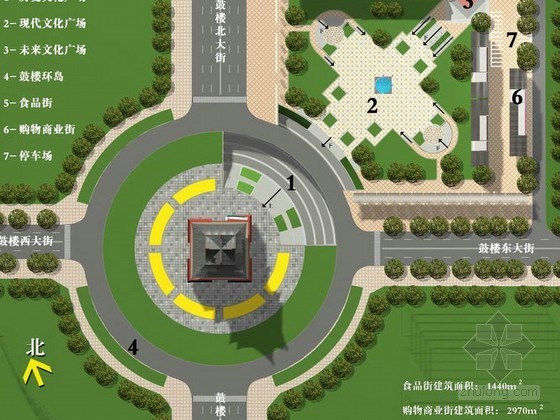 世茂广场设计方案资料下载-[临汾]广场设计方案