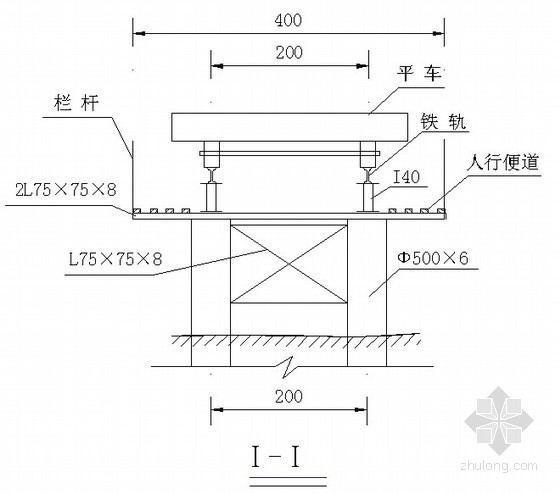 桥梁施工便桥资料下载-桥梁施工便桥布置示意图