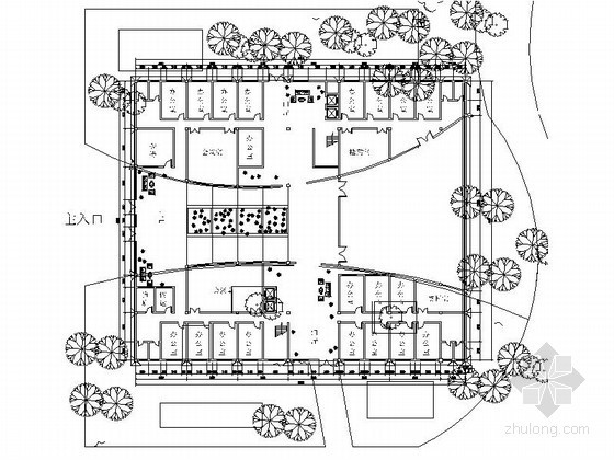 4层办公楼课程设计图资料下载-[课程设计]某六层办公楼建筑方案图