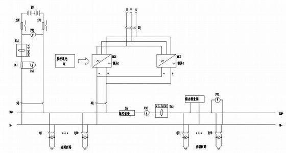 某化工厂电气设计图资料下载-某化工厂10KV供电系统二次原理图