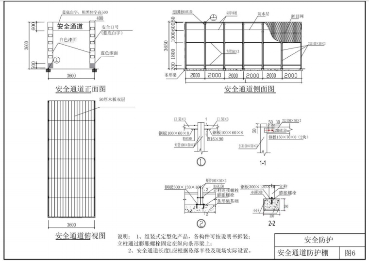 完整版安全文明施工标准化图集-60页-安全通道