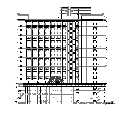 高层完整建筑图纸资料下载-完整的高层酒店建施图