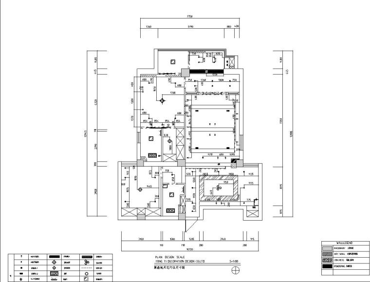 聚鑫城室内施工图设计（CAD+实景图）-等位尺寸图