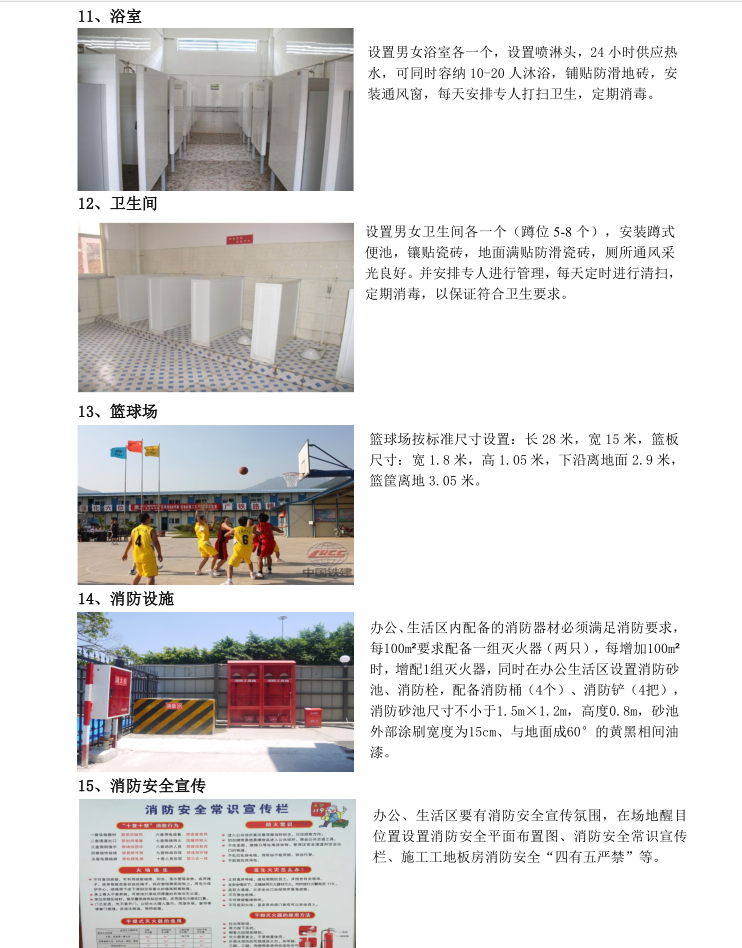 中国铁建成都地铁工程项目安全生产文明施工标准化手册-76页-生活区