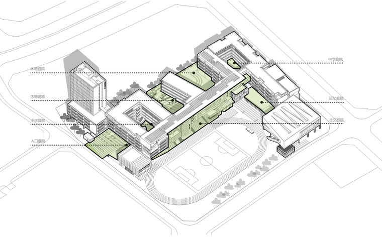 嵌套的多彩盒子：华中师范大学附属龙园学校 / 筑博设计-联合公设-04_庭院分析.jpg