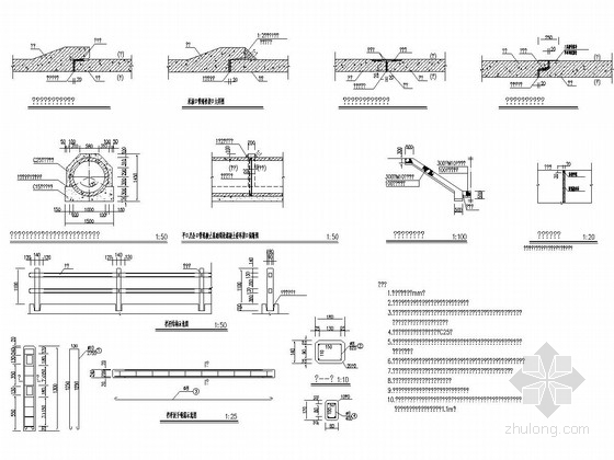 小型农田水利工程倒虹吸设计施工图-倒虹吸细部结构图 