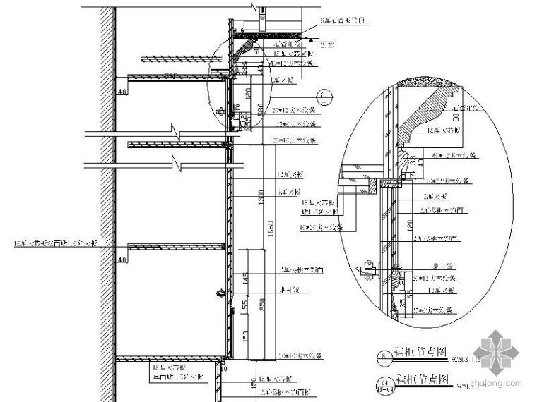 书柜柜子CAD图块资料下载-[2009]柜子节点图