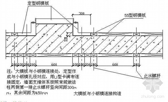 墙体交底资料下载-地下结构墙体模板施工技术交底（大模板、小钢模、木模板、预制门洞模）