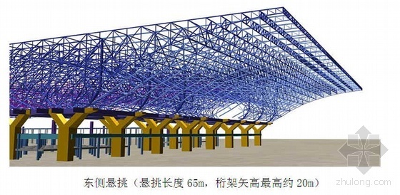 屋面架构结构施工方案资料下载-某火车站站房及雨棚钢结构施工方案(大跨度空间管桁架）