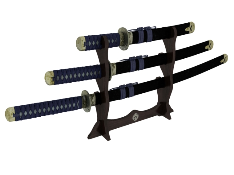 环刀校验方法资料下载-装饰武士刀3D模型下载