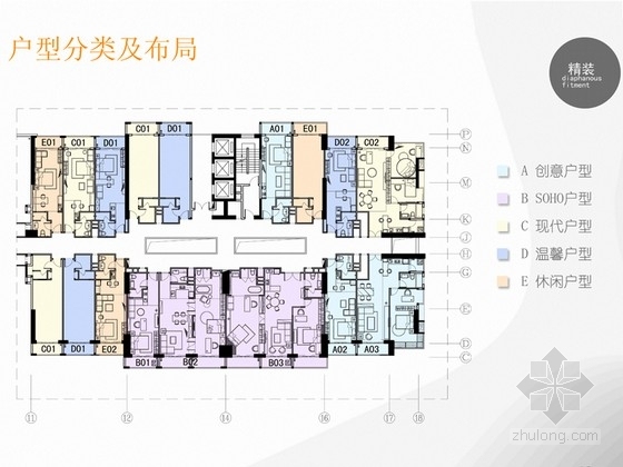 样板间方案概念资料下载-[广东]同小区多种户型样板间概念设计方案