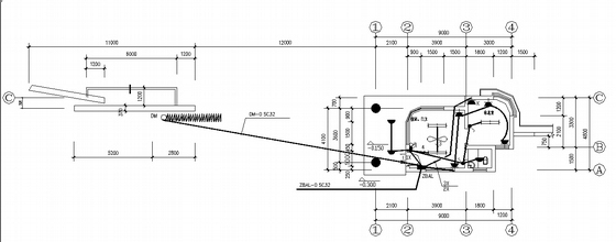 门卫室CAD建筑施工图资料下载-某工厂门卫室电气施工图