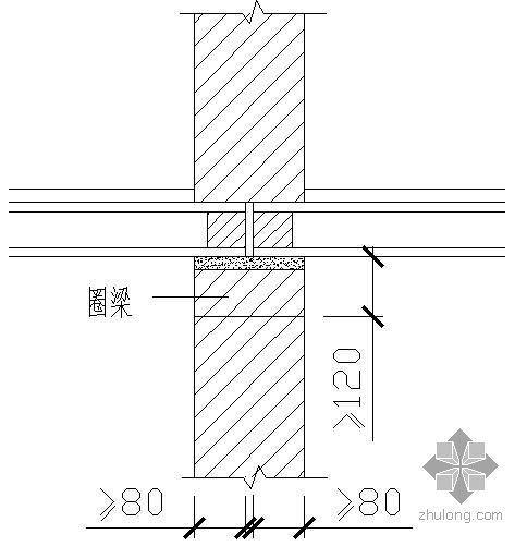 雨水井钢筋混凝土板大样资料下载-某墙上搁置钢筋混凝土板大样节点构造详图（四）