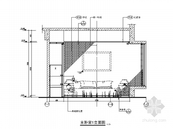 [广东]佛山某高档小区F3户型二居室装修图-图7