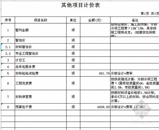 综合服务站全套资料下载-服务站装修工程量清单计价实例