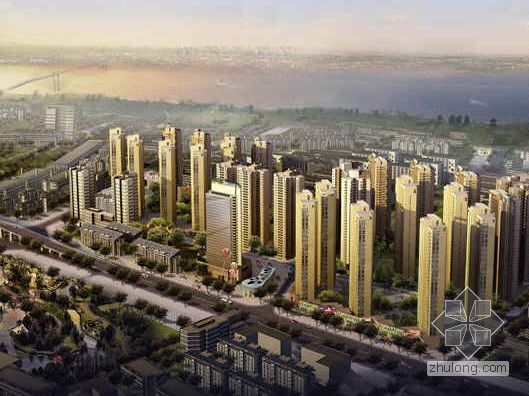 居住建筑设计分析资料下载-[武汉]某现代风格国际居住社区组团建筑设计分析