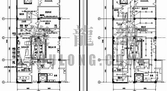 装修餐厅CAD图资料下载-地下餐厅装修电气图
