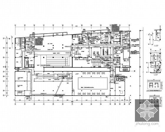 [北京]健身娱乐综合公共建筑楼全套电气施工图纸79张（含酒店 餐厅 会议室） -地下一层电气干线平面图