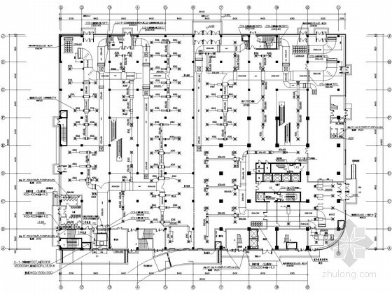 一次回风系统平面布置图资料下载-[长春]商业办公综合楼空调通风设计施工图