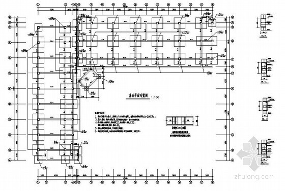 高中实验楼建筑施工图资料下载-某4层框架高中实验楼结构设计图