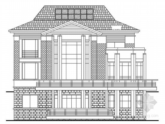 二层别墅设计建筑施工图纸资料下载-某二层独栋别墅建筑施工图