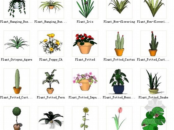 草图大师湿地公园资料下载-草图大师植物组件