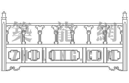 中式扶手栏杆资料下载-栏杆扶手026