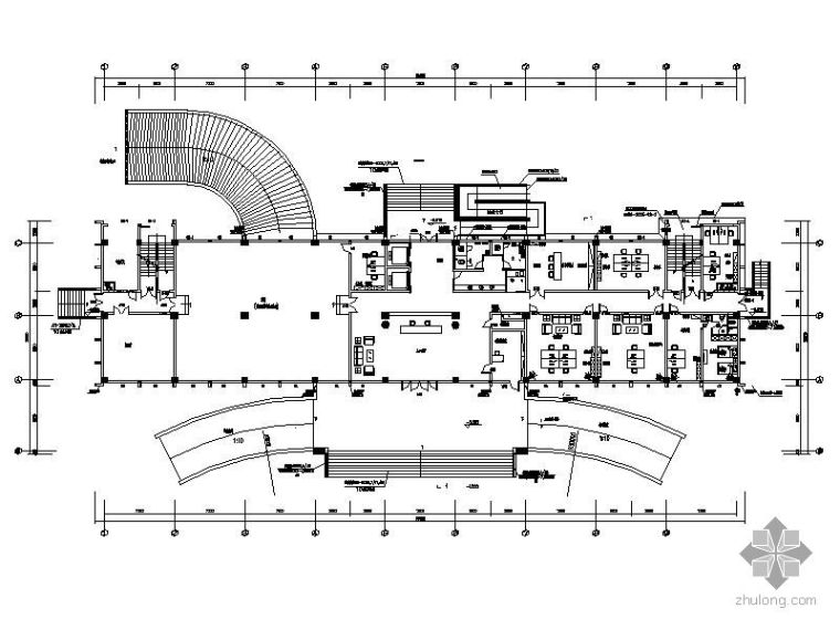 万科办公空间平面资料下载-某供电局办公空间平面图