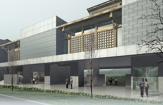 成都新津知博物馆资料下载-[成都]某博物馆及周边建筑方案文本和施工图