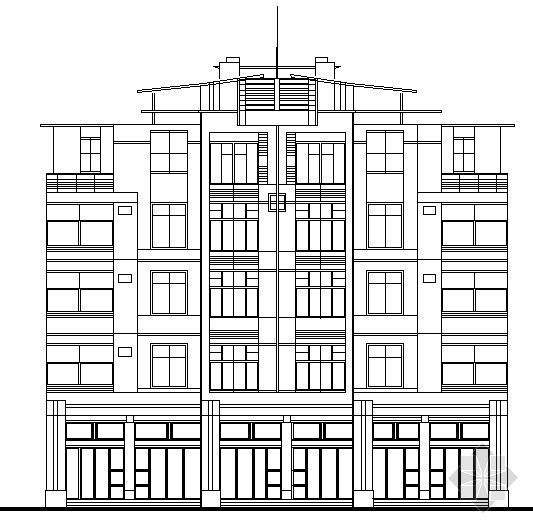 沿街商店模型下载资料下载-沿街住宅建筑方案图