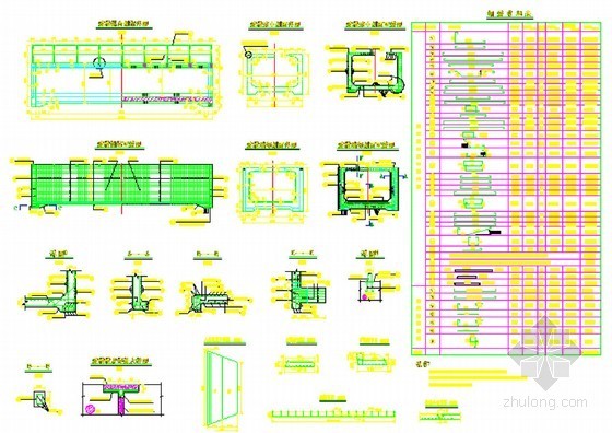 水工结构施工节点详图合集（代表性工程CAD图317张）-矩形渡槽技施工图