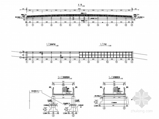 钢桁架人行桥梁资料下载-4+10x6+4钢桁架水道栈桥施工图